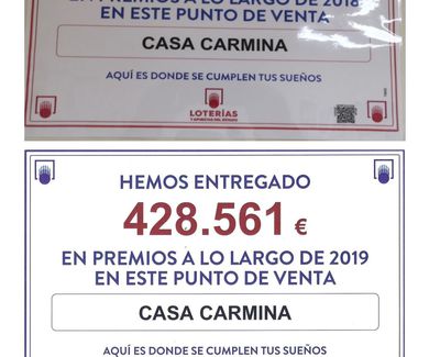 CASA CARMINA reparte en el 2019 unos 127.163€ mas en premios con respecto al año anterior.
