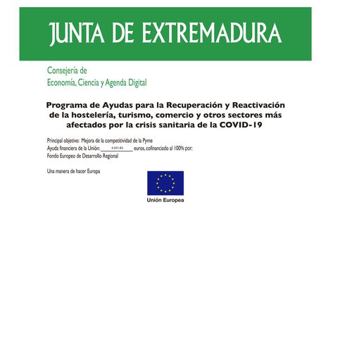 Empresa subvencionada por la Junta de Extremadura