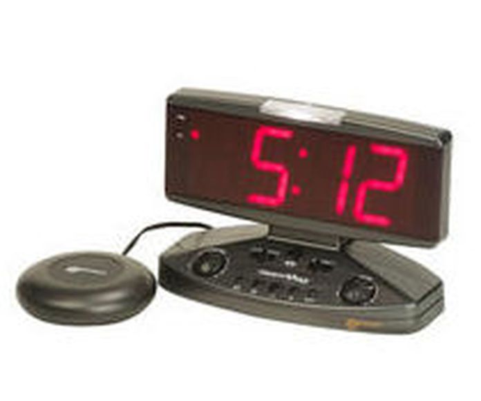 Relej despertador con números grandes y vibrador para sordos