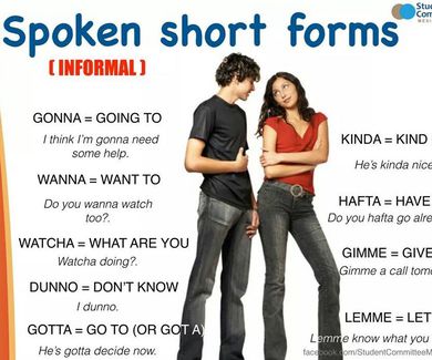 Spoken short forms