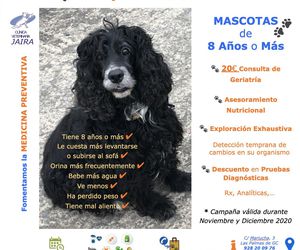 Campaña de Geriatría - MASCOTAS de 8 Años o Más