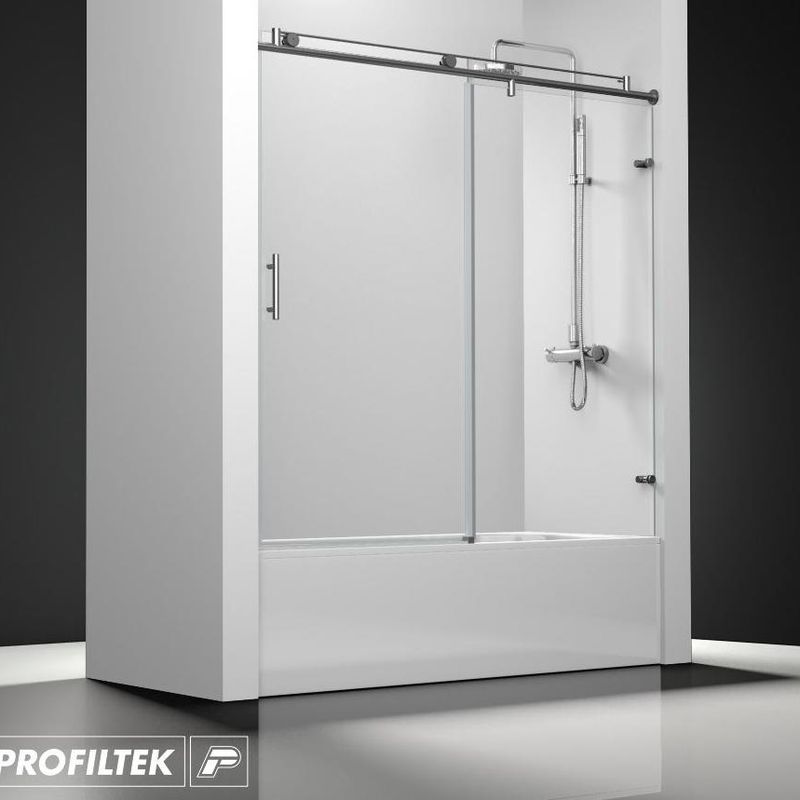 Mampara de baño Profiltek serie Steel modelo ST-110 classic