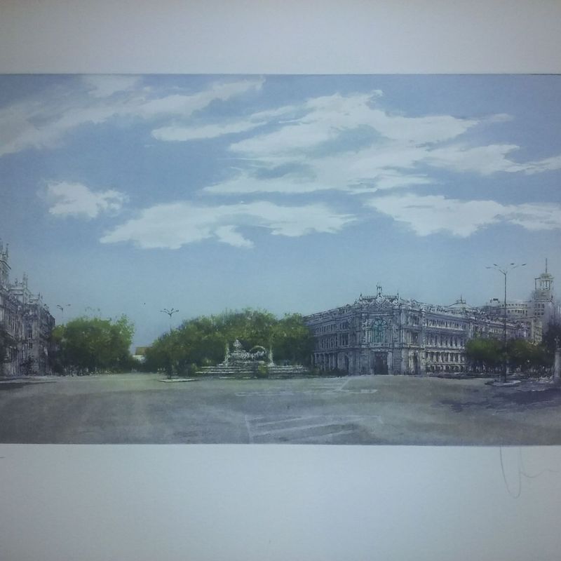Banco de España . Aguatinta  46 x 38