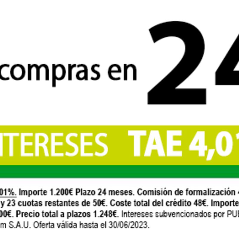 24 meses sin intereses TAE 4,01%: Servicios de Puertas García Flores