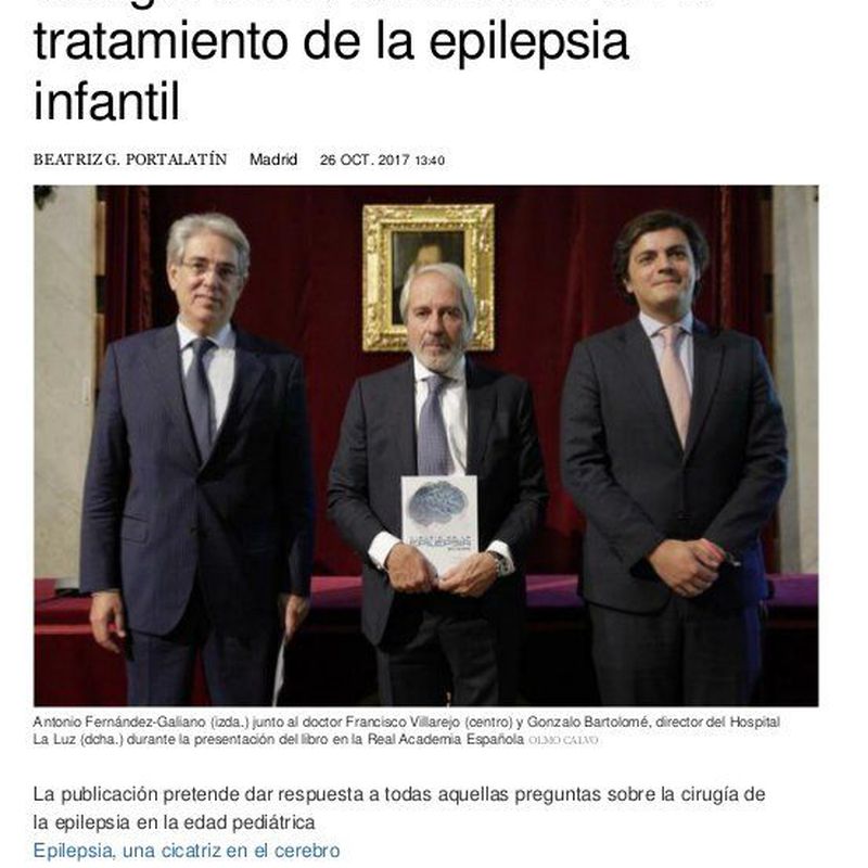 Artículo en el periódico El Mundo: Especialidades y publicaciones de Doctor Villarejo