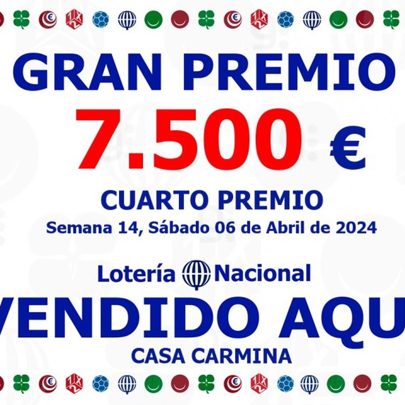 Premio Especial de Lotería Nacional Sabado 06/04/2024
