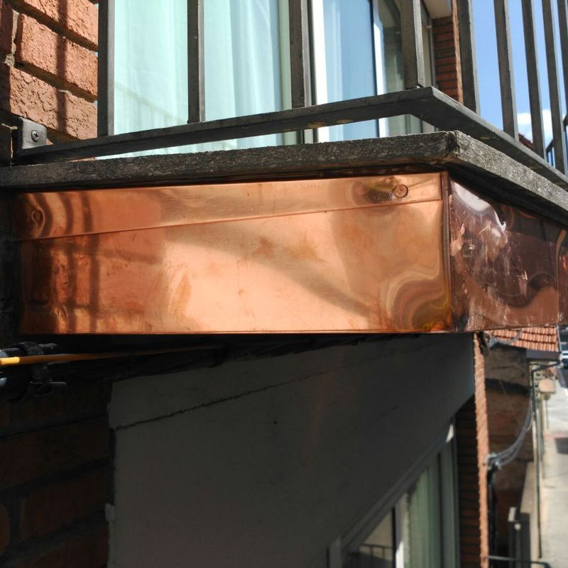 Reparación de cornisas en cobre en Malaga