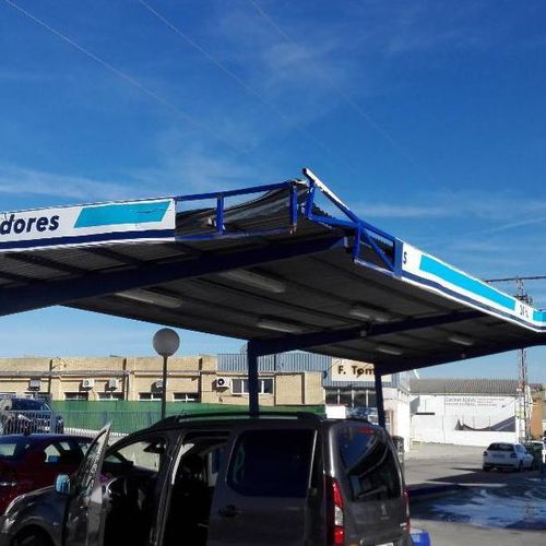 Reparación de marquesina en estación de servicio de Aljarvir 