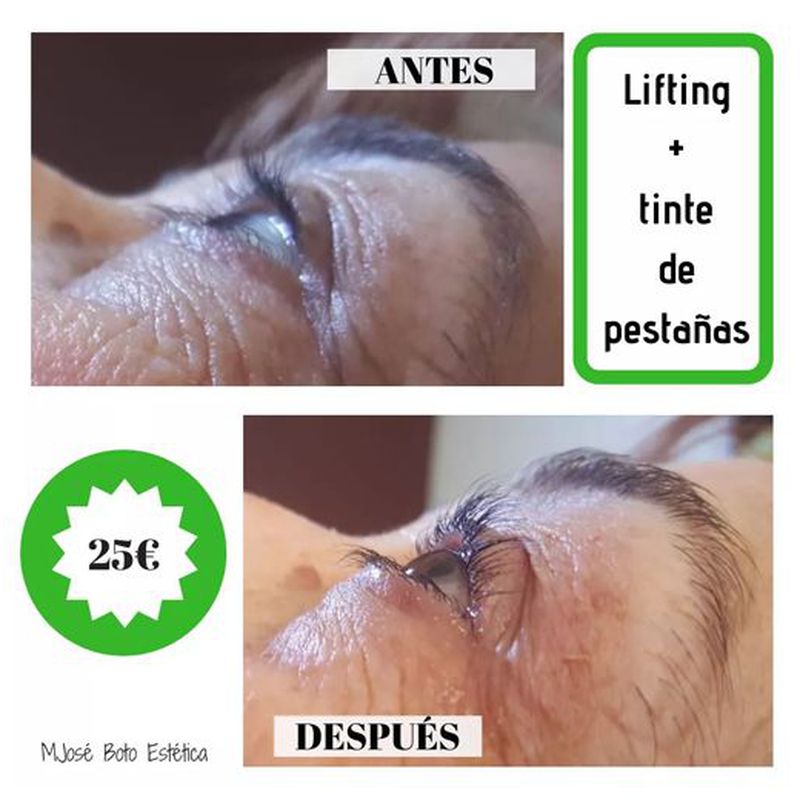 Lifting y tinte de pestañas: Servicios de María José Boto Estética