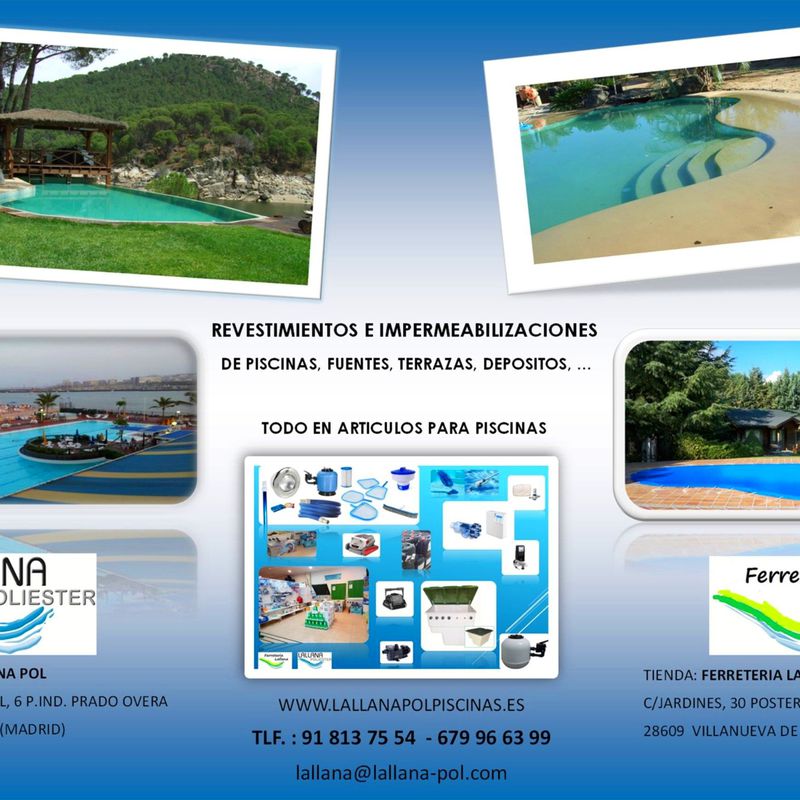 Revestimientos y rehabilitaciones de piscinas, terrazas, azoteas, depositos: Productos y servicios de Lallana Pol
