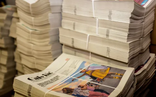 Distribución de periódicos en Palma de Mallorca