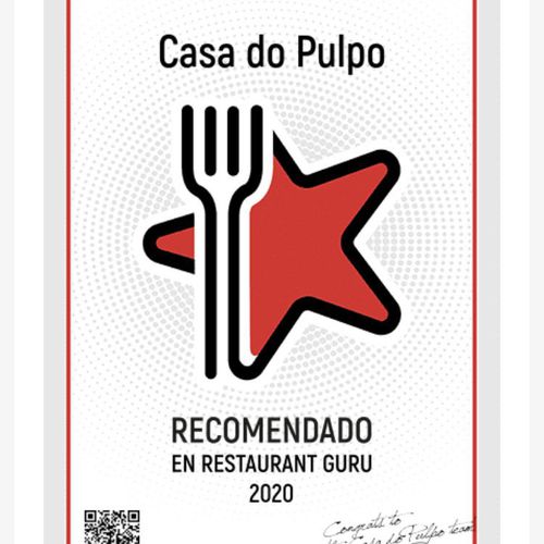Recomendado por Guru Restaurante 2020  Casa do Pulpo