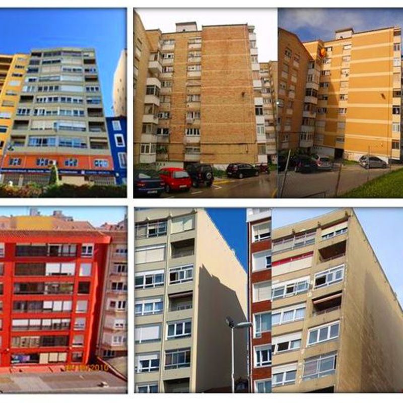Rehabilitación de fachada con andamio modular y trabajos verticales en Cantabria-Santander.