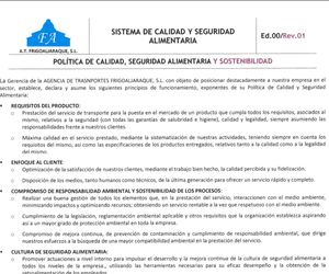 Seguridad y calidad alimentaria