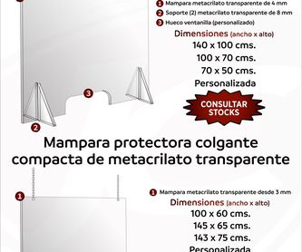Mampara separador protectora de ambiente: Catálogo de Jesús Carrasco e Hijo