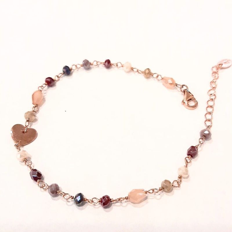 Pulsera en plata de ley chapada en oro Soria con detalle corazón: Catálogo de Joyería Izquierdo