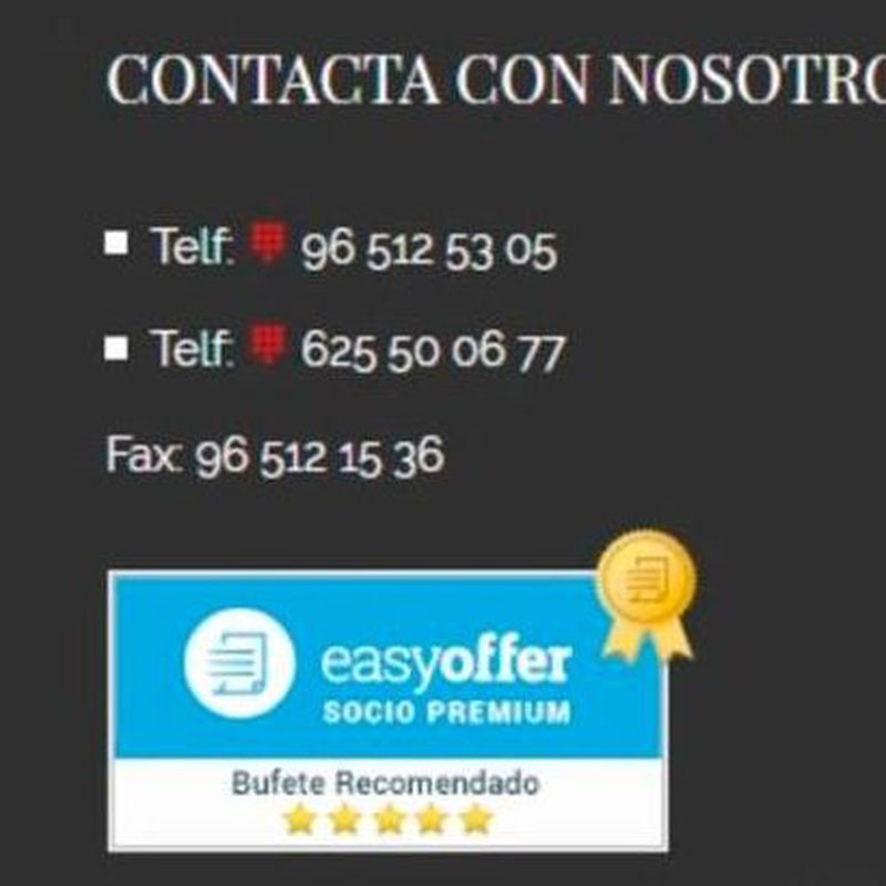 Insignia Socio Premium EasyOfler: Servicios de Iván Martínez López Abogado - Gabinete Jurídico