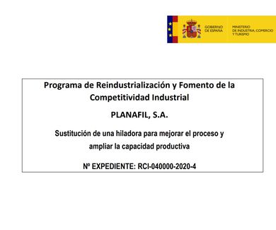 Programa de Reindustrialización y Fomento de la Competitividad Industrial