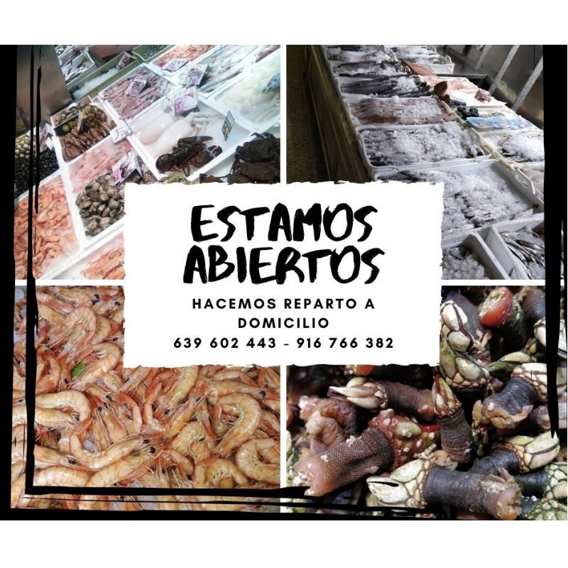 Servicio a domicilio para particulares, hostelería y colectividades:  Pescados y mariscos de Pescadería Manuel Santos