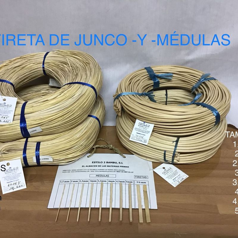 Tireta de junco y médula. Estilo 2 Bambú S.L. Madrid