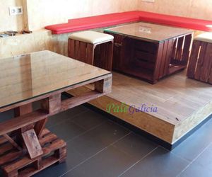 Mobiliario de palets y cajas de madera