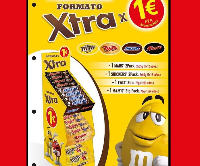 EXPOSITOR XTRA de MARS PVP 1 €: Productos de Sarigabo S.L.