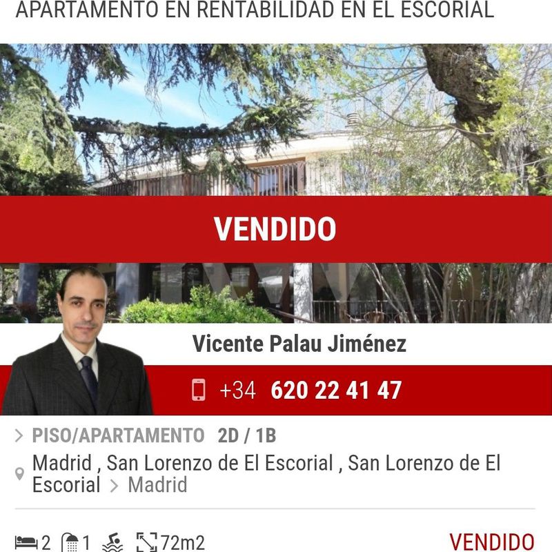 Apartamento en Urbanización Monte Escorial, El Escorial:  de Vicente Palau Jiménez - Agente Inmobiliario