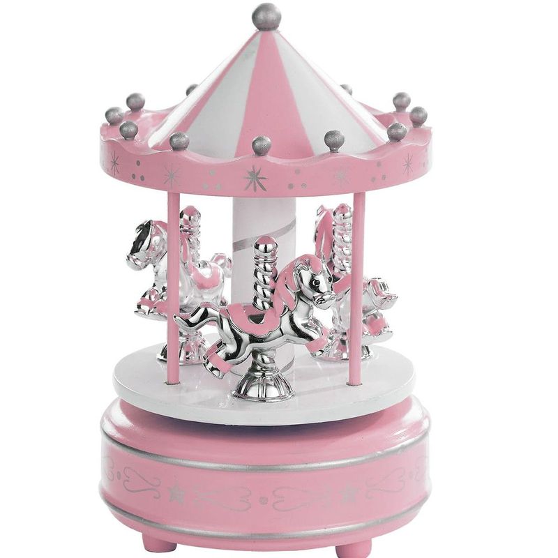 ﻿Carrusel musical plateado para niña: Catálogo de Joyería Izquierdo