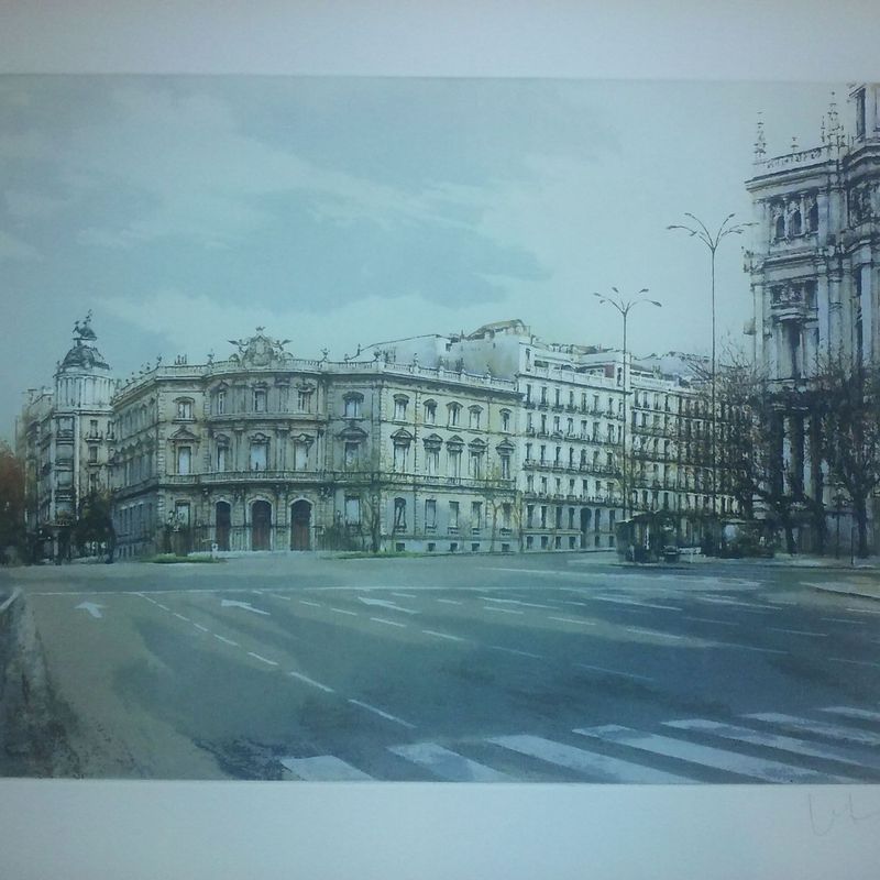 Correos . Aguatinta 56 x 46