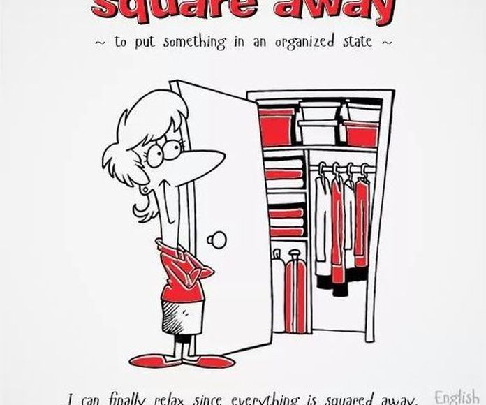 Word of the day: square away }}