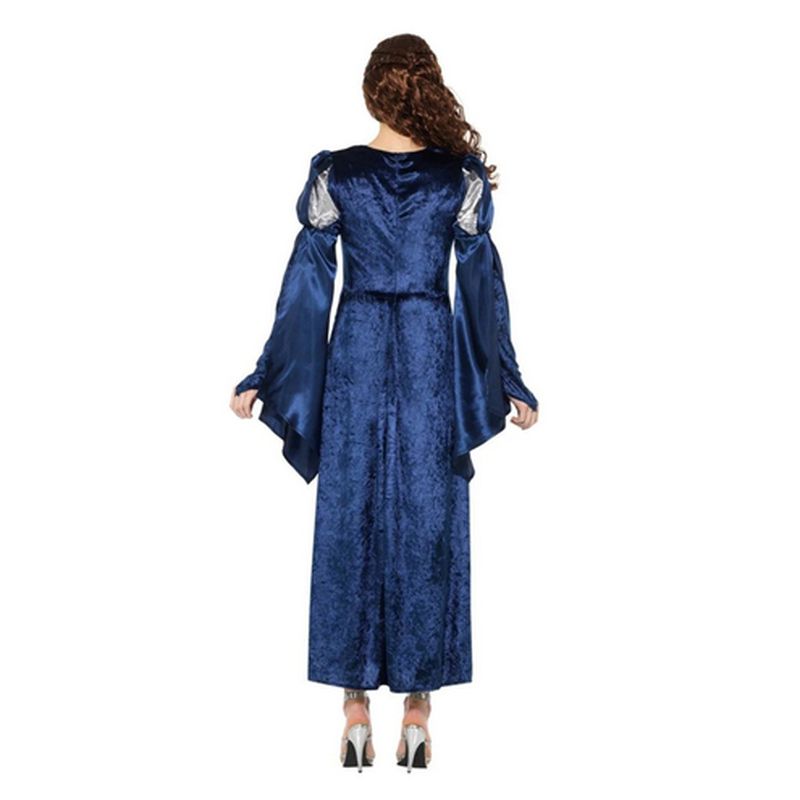 Disfraz dama medieval azul/plata mujer