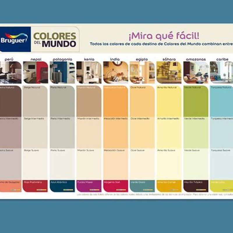 Pintura Plástica mate Colores del Mundo de Bruguer: Servicios y productos de Hnos. Guerrero, S.L.