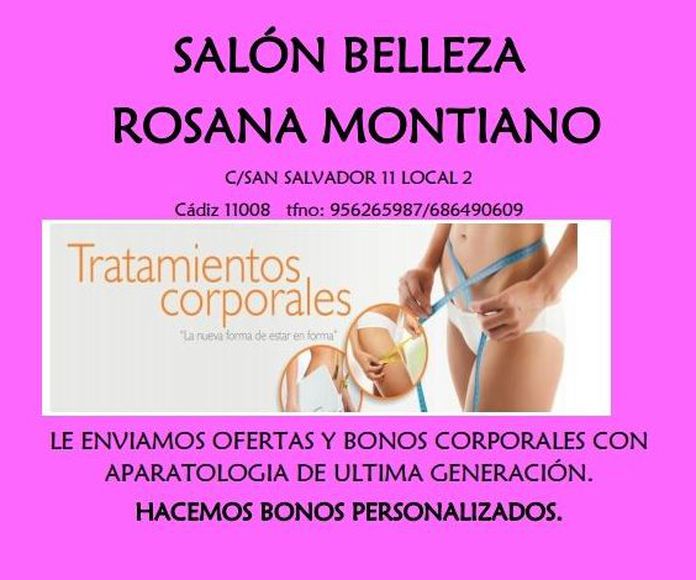 Ofertas Primavera 2019 tratamientos corporales: Tratamientos de Rosana Montiano - Salón de Belleza