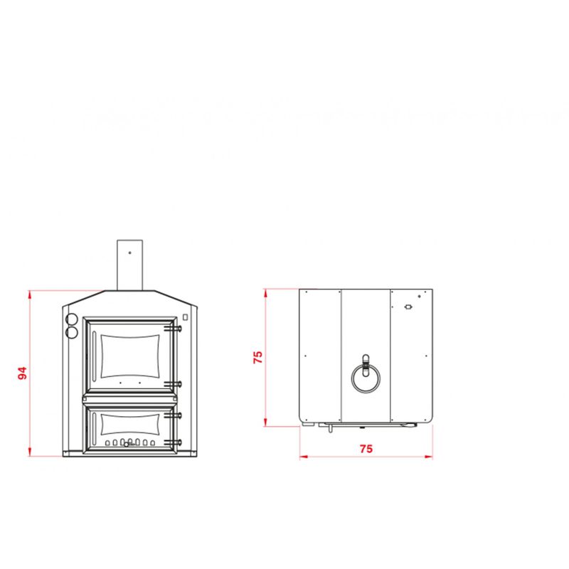 Mini horno de leña empotrado de aire: Productos y servicios de Chimeneas Hergar
